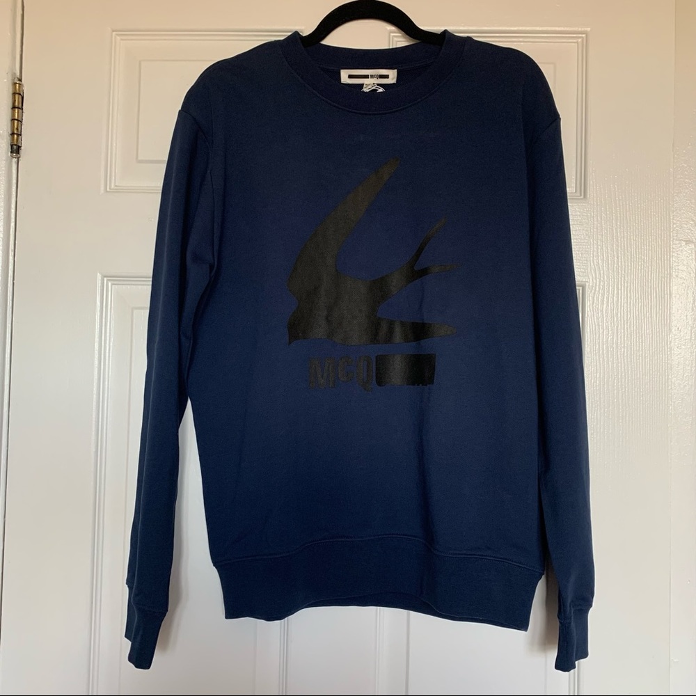 McQ by Alexander McQueen Navy Blue Sweater size Medium NWT